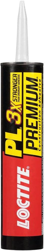Loctite PL Premium Polyurethane Construction Adhesive, 10 fl oz Cartridge, 1 Pack - Versatile Construction Glue for Wood, Concrete, Stone, Metal & More