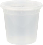 Restaurantware-Asporto 24 Ounce To Go Boxes, 100 Microwavable Round Soup Containers - Clear Plastic Lids Included, Do Not Contain BPA, Clear Plastic Soup Containers, Disposable