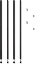 Alera ALE Stackable Posts For Wire Shelving, 36 "High, Black (Pack of 4)