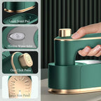 Portable Handheld Garment Iron, Rotary Garment Iron, Dry and Wet Electric Irons, 10S Fast Heating Travel Steamer for Clothes, Wrinkle Remover Steamer, Mini Steam Irons for Home Travel (Green)