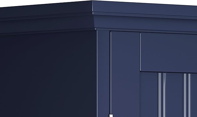 ChooChoo Bathroom Wall Cabinet, Over The Toilet Space Saver Storage Cabinet, Medicine Cabinet with 2 Door and Adjustable Shelves, Cupboard, Navy Blue