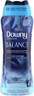 Downy Balance In-Wash Laundry Scent Booster Beads, Crisp Rain and Blue Eucalyptus scent, 18.2 oz, laundry scent beads, Long-lasting Freshness