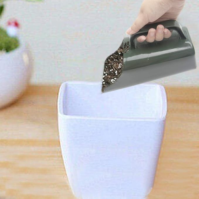 ‌Soil Scoop, Multi-Function Plastic Garden Shovel, Hand Scoop Soil Sifter, Wear-Resistant Soil Scoop, Sifter & Trowel for Potted Plants