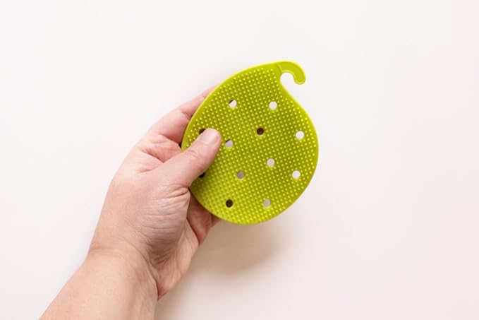 Vegetable Scrubber Brush : Double Sided Fruit and Vegetable Scrubber - Multi Use: Potato Scrubber - Carrot Brush - Trivet - Jar Opener by Cestari Kitchen