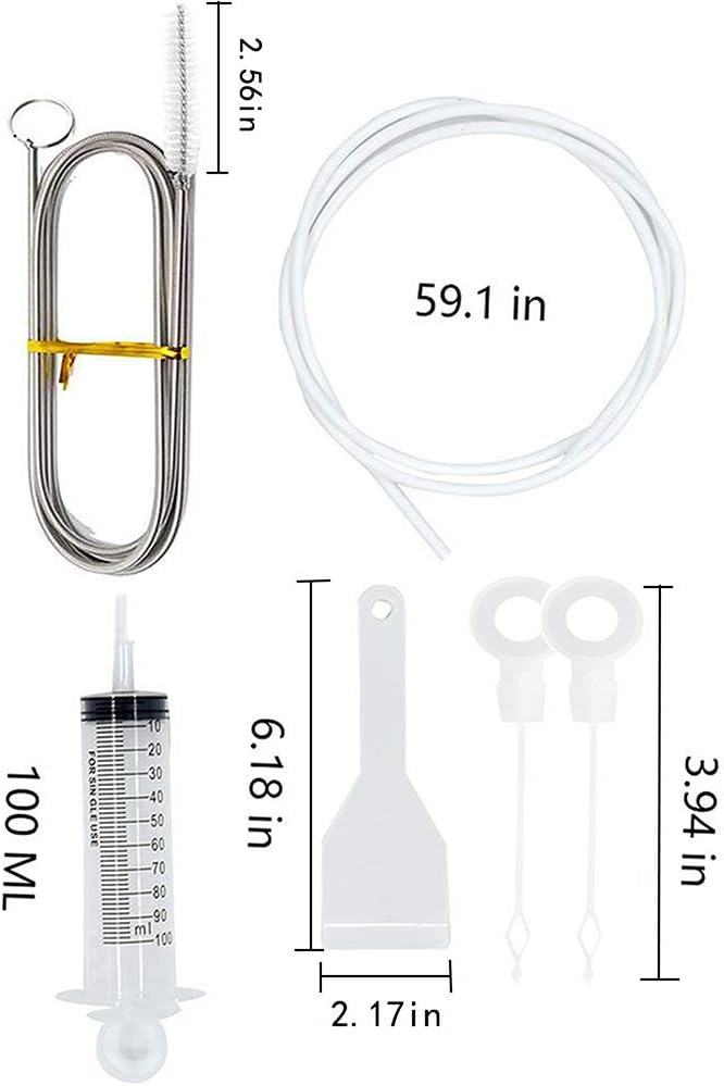 HEXJOZEI 6 Pcs Reusable Fridge Cleaning Tool - Refrigerator Drain Hole Clog Remover Kit, Clean Drain Outlet