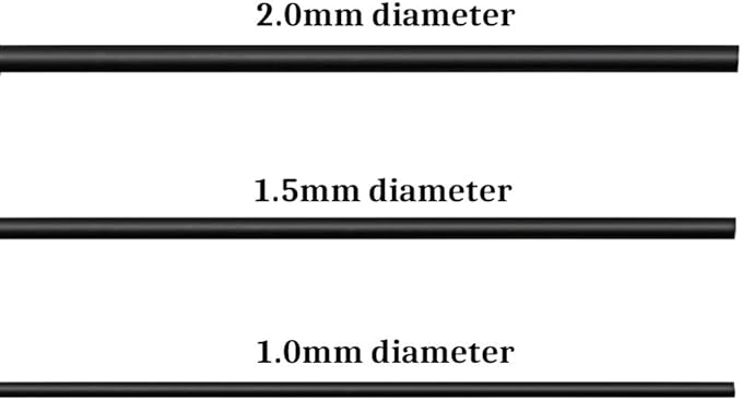 Quality Black Long Lasting Bonsai Training Wire Set of 3 Sizes - 1.0mm, 1.5mm, 2.0mm (32 Feet Each Size)