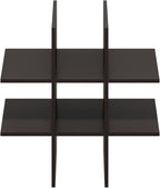 Furinno Cubicle 9-Compartment Bottle Storage Cube Organizer Insert (Does not fit IKEA Kallax Shelving), Black Dark Oak