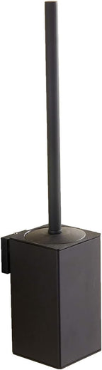 Toilet Brush Holder Black, Toilet Bowl Brush Holder Black Wall Mount Square for Bathroom