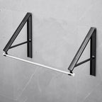 2 Pack Super Thin Retractable Clothes Rack, Laundry Space Saver Wall Mounted Foldable Clothes Drying Rack Black