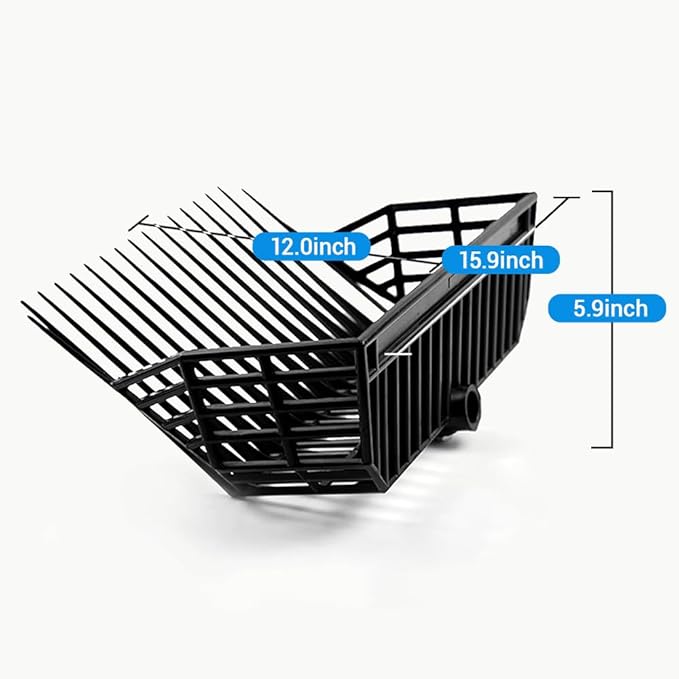 Pitch Fork Replacement Head, Metal Manure Fork for Horse, Pitchfork Head with Angled Tines for Horse Stall Poop Picking up