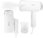 SIMPLUS Travel Steamer for Clothes, Portable Handheld Garment Steamer for Clothing, 10s Fast Heat Up, 170ml Water Tank with Measuring Cup, Small Foldable Fabric Wrinkle Remover for Home, White