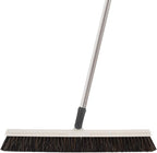 Horse Hair Broom for Hardwood Floors – 18" Soft Bristle Narrow Thin Swivel Upright Dust Broom for Dog Hair, Kitchen & Home Use – 54" Long Handle