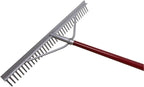 KYLIN Landscape Rake Heavy Duty with 36Tines 36Inch Wide Aluminum Head 60Inch Handle, Large Leaf Rake Tool for Loosening Soil, Lawn Care, Weeding Lake, Garden, Pond, Beach Landscaping