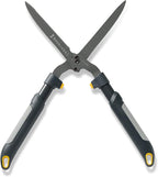 Woodland Tools Heavy Duty Hedge Shears, 25 Inch Manual Hedge Clippers with 10 Inch Lever-Assist Blades and Non Stick Coating, Branch Trimmer for Dense Shrubs and Overgrown Hedges