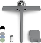 GÜTEWERK Shower Squeegee for Glass Doors, Silicone Window Squeegee, Bathroom and Glass Cleaning - Gray - 9 Inch