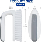 CELOX Carpet Cleaning Brush, Heavy Duty Scrub Brush with Handle, 2 Pack, White