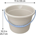 JOEY'Z 10QT (9.5L) Heavy Duty Sturdy Spout Pail Bucket with Durable Grip Handle for Cleaning, Mopping, Projects, Storage, Paint