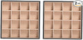 Earring Organizer Tray - Set of 2 - Stackable 32 Slots Jewelry Storage Trays - Display on Dresser or Drawer - Compatible with Other Glenor Trays - Black