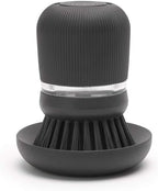 Brabantia 302626 Refillable Soap Dispensing Washing Up Scrubbing Dish Brush, One Size, Dark Gray