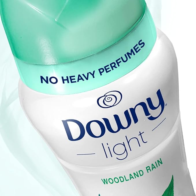 Downy Light Laundry Scent Booster Beads for Washer, Woodland Rain, 20.1 oz, with No Heavy Perfumes