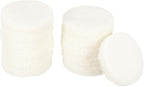 HARFINGTON 12pcs Scrubber Scouring Pads 450 Grits 2 Inch Drill Power Brush Hoop and Loop Surface Conditioning Disc Drill Scuffing Disc Scrub Pads for Home Kitchen Cleaning, White