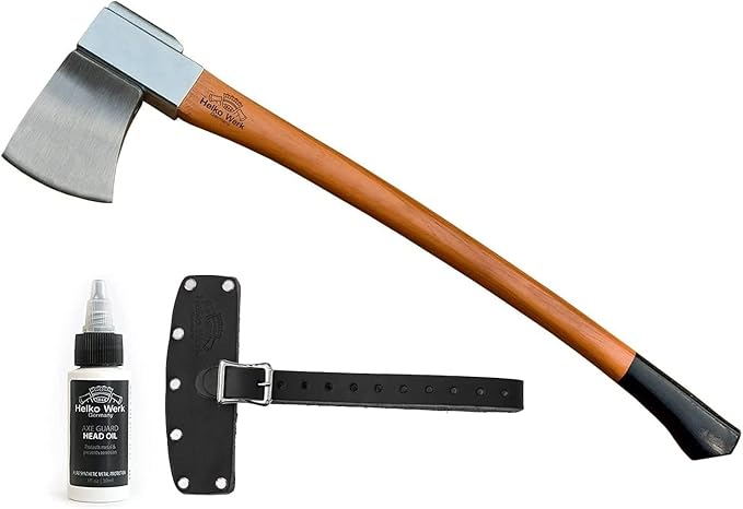 1844 Helko Werk Germany Axe Collection - 5 Vario Axes Set - Heavy Log Splitter, Heavy Universal, Mid Size-Universal, Splitting Axe, Universal Hatchet