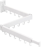 Clothes Drying Rack Wall Mounted,Drying Rack Clothing,Laundry Drying Rack Wall Mount,Collapsible Drying Racks for Laundry,Retractable,Foldable,Clothes Hanger Rack,Clothes Dryer Rack,White Color