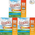 Bounce Mega Dryer Sheets Paradise Blossom | Anti-Static | 5-in-1 Benefits | 3x Static Fighting | 130 Sheets, Pack of 3