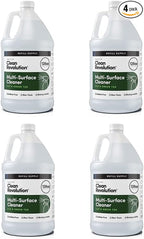 Clean Revolution Multi Surface Cleaner Refill Supply, Non-Toxic, Eco-Friendly & Plant-Based, Ready to Use, Lily & Green Tea, 128 Fl Oz (Pack of 4)