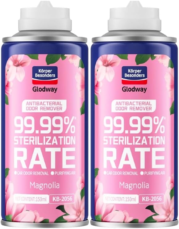 Glodway Air Refresher,Odor Eliminator Remover Spray,Odor Remover,Magnolia Long-Lasting Scent For Home,Couch,Mattress,Furniture, bathroom,Fabrics & Trash,6 Ounce,2 pack