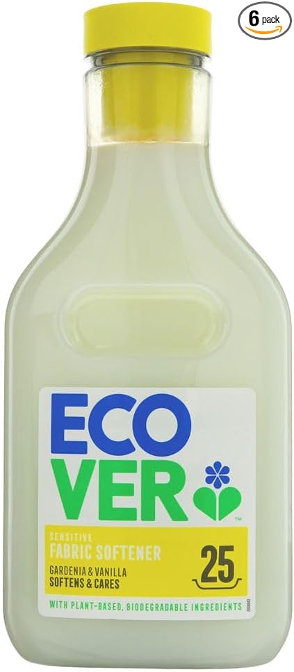 Ecover Fabric Softener - Gardenia & Vanilla - 750ml (6 Pack Bundle)