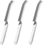 Crevice Cleaning Brush Bathroom Tile Groove Gap Cleaning Brush Premium Crevice Cleaning Tool Aluminum Support with 15° Angled Head-Grout Thin Brush,Kitchen & Bathroom Tool (3PCS)
