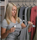 Sharpty Plastic Hangers Clothes Hangers for Clothing, Closet, Coats & Shirts - Notched, Durable & Space Saving - for Everyday Standard Use, Room Essentials & Basics - 50 Pack - Black