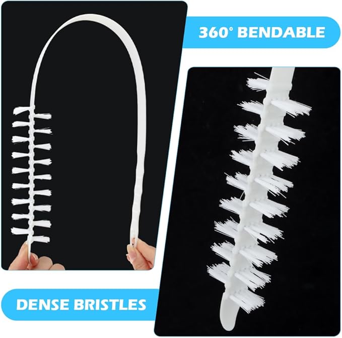 2PCS Washing Machine Cleaning Brush,Rolling Washing Machine Cleaner Front Loader Cleaning Tools with Storage Hook(23.23x5.51x1.38inch)