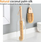 ECO Friendly Kitchen Cleaning Set, Wood & Bamboo Brushes for Dishes, Pots, Pans & Vegetables
