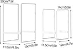 2 Large 1 Small Plate Organizers Holders Upright Cabinet Dish Drying Racks Metal Plate Dish Organizers Racks Stands for Countertop and Cupboard White