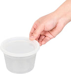 Restaurantware-Asporto 16 Ounce To Go Boxes, 100 Microwavable Round Soup Containers - Clear Plastic Lids Included, Do Not Contain BPA, Clear Plastic Soup Containers, Disposable