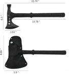 DOOM BLADE Camping Hatchet Axe with Hammer,Tomahawk Viking Nylon Sheath,Forged High Carbon Steel,Portable Camping Axe for Outdoor Splitting Wood,Hunting Survival