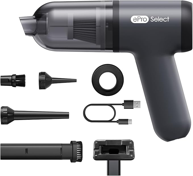 Car Vacuum,2 Suction Modes,Portable Mini Cordless Cleaner with 20000pa Suction Power,Type-C Charge,with Handheld Vacuum for Home,Car, Office Desk, Keyboards