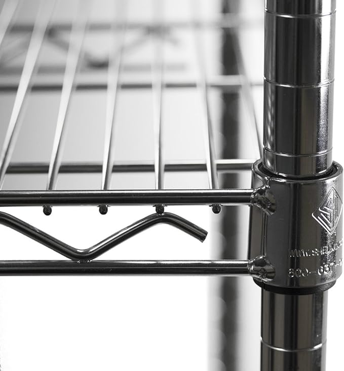Shelving Inc. 8" d x 36" w Chrome Wire Shelving with 2 Tier Shelves, Weight Capacity 800lbs Per Shelf