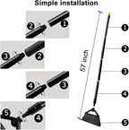 Heavy Duty Angle Broom 3 Pack - White Broom for Outdoor & Indoor, Garage, Driveway, Sidewalk, Kitchen & More, Long Handle