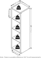 Furinno Cubicle Open Back Decorative Verticle Cube Storage Organizer, 4-Cube, Black Dark Oak