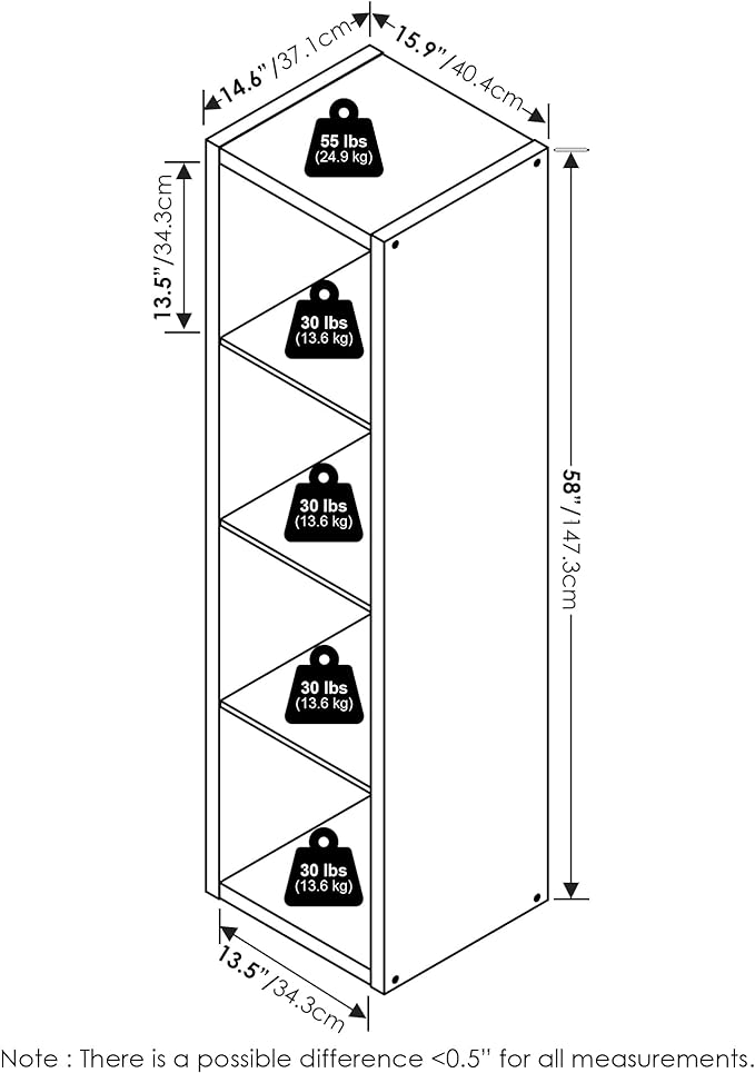 Furinno Cubicle Open Back Decorative Verticle Cube Storage Organizer, 4-Cube, Amber Pine