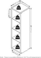 Furinno Cubicle Open Back Decorative Verticle Cube Storage Organizer, 4-Cube, Amber Pine