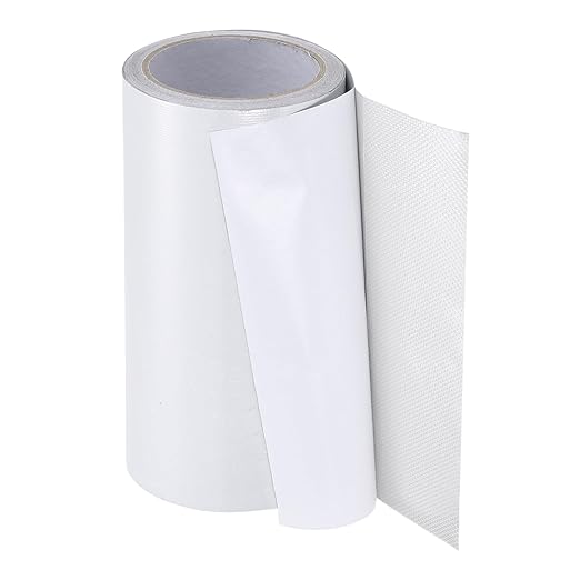 PATIKIL Awning Repair Tape 8m x 20cm Waterproof Canvas Tape High Adhesive Tear Repair Patch Kit for PVC Tarpaulin Tent Awning Fabric RV Sail Boat Cover, White (7.87" x26.24ft)