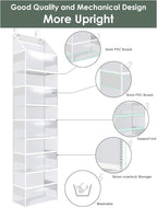 5-Tier Over The Door Organizer, Clear Hanging Storage Organizer, Large Capacity Behind Door Organizer for Bedroom, Baby Nursery, Bathroom, Closet, Pantry and Sundries