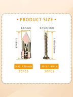 Self Drilling Drywall Anchors with Screws Kit 100Pcs- 50 Sheetrock Anchors 50 Zinc Expansion Screws New Upgraded Zinc Plated Steel No Drill or Holes in Wall,for Wall Hanging,Cabinets,Holds Up to 80LB