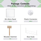 C&AHOME Cube Storage Organizer, 12-Cube Shelves Units, Closet Cabinet, DIY Plastic Modular Book Shelf, Ideal for Bedroom, Living Room, Office, 36.6" L x 12.4" W x 48.4" H Milky UPCS12M