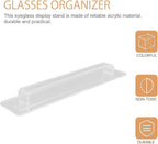 Wall-Mounted Acrylic Glasses Organizer Rack, Decorative Glasses Holder for Multiple Eyewear Storage and Shop Display, Space-Saving Eyewear Organizer for Home and Retail Use