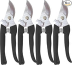 Pruning Shears for Gardening, 4 Pack Garden Scissors for Cutting Fresh Flowers, Floral Clippers for Plants, Fruits (Black)